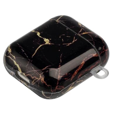 SKALO AirPods 1/2 Marmor TPU-cover m. Karabinhage - #1