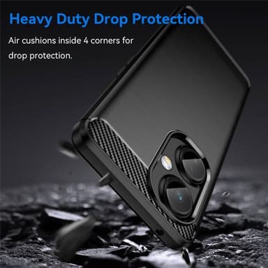 Børstet silikone cover OnePlus Nord CE 3 - Sort