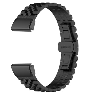 Urrem i rustfrit stål Sort 22 mm Garmin Fenix 7 / Fenix 6 GPS / Fenix 5 / Quatix 5 / Forerunner 955 945 935