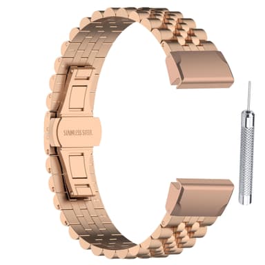Klockarmband i rostfritt stål Rose guld 22 mm Garmin Fenix 7 / Fenix 6 GPS / Fenix 5 / Quatix 5 / Forerunner 955 945 935