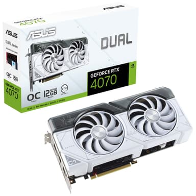 ASUS Dual RTX 4070 O12G White grafikkort
