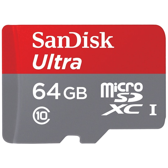 SanDisk Ultra Mikro SDXC 64GB hukommelseskort m/adapter