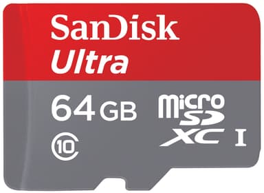 SanDisk Ultra Mikro SDXC 64GB hukommelseskort m/adapter