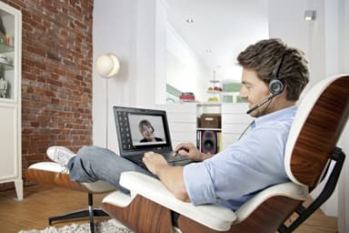 Sennheiser PC 7 USB mono hovedtelefoner (sort)