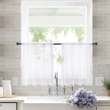 INF Simple Elegant Short Curtain 2-Pack Hvid 76x60 cm