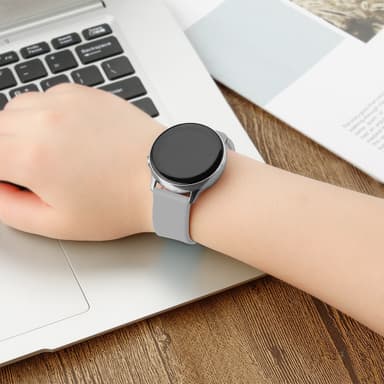 Urrem silikone Grå 22 mm Huawei GT1/2 Gen, Samsung Watch 3 45mm, Samsung watch 46mm, Samsung Gear S3 Classical/Frontie, Huawei Watch GT/GT 2 46mm