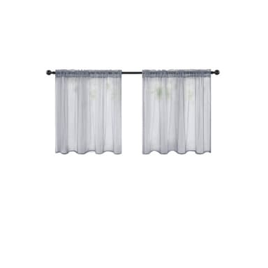 Simple Elegant Short Curtain 2-Pack Grå 76x60 cm