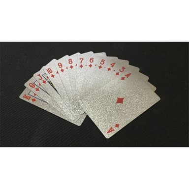 54stk Creative Vandtæt 100 Dollar Plastic Poker spillekort - Sølv