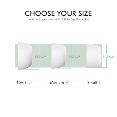 AHASTYLE AirPods Pro 1/2 Silikone Ørepropper Hvid - Large