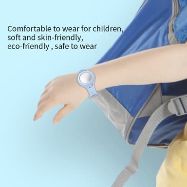 MUTURAL Silicone børnearmbånd til AirTag - Sort