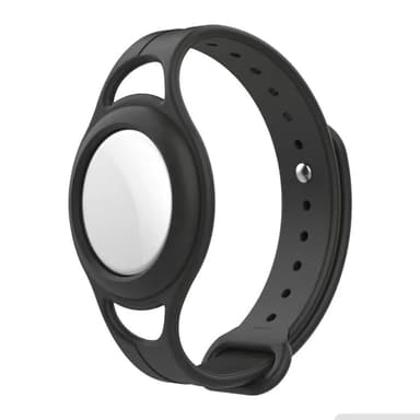 MUTURAL Silicone børnearmbånd til AirTag - Sort