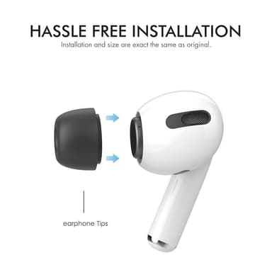 AHASTYLE AirPods Pro 1/2 Silikone Ørepropper Sort - Large