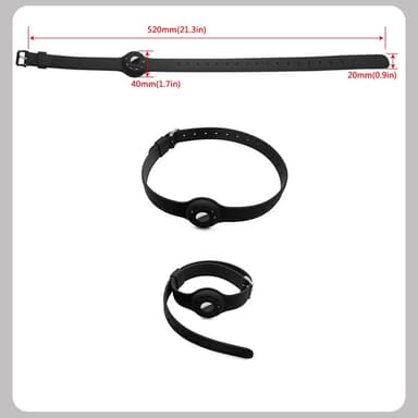 SKALO AirTag Holder Silicone Pet Collar - Turkis