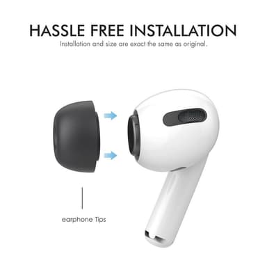 AHASTYLE AirPods Pro 1/2 Silikone Ørepropper Sort - Small