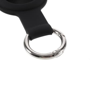 SKALO AirTag-holder silikone med nøglering - Sort