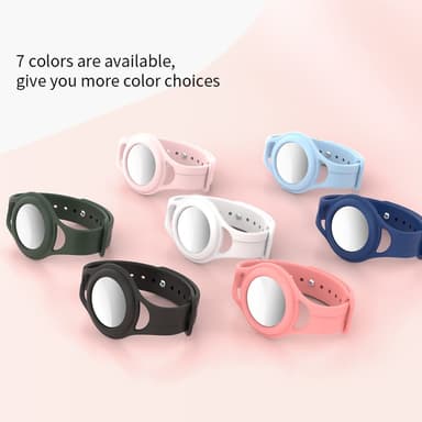 MUTURAL Silicone børnearmbånd til AirTag - Pink