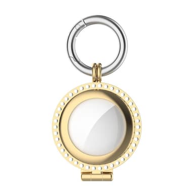 SKALO Glitter Gold Ring AirTag Holder med nøglering