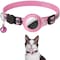 SKALO kattehalsbånd AirTag-holder og klokke - Pink