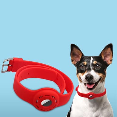 SKALO AirTag Holder Silicone Pet Collar - Turkis
