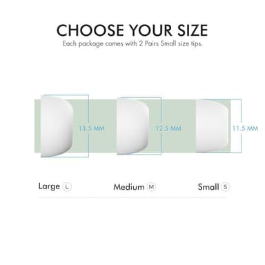 AHASTYLE AirPods Pro 1/2 Silikone Ørepropper S+M+L - Sort