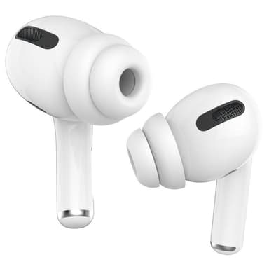 AHASTYLE AirPods Pro 1/2 silikone Ørepropper med dobbelt design S+M+L - Hvid