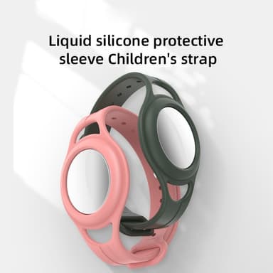 MUTURAL Silicone børnearmbånd til AirTag - Pink