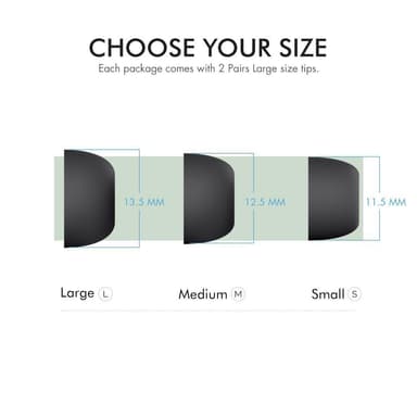 AHASTYLE AirPods Pro 1/2 Silikone Ørepropper Sort - Small