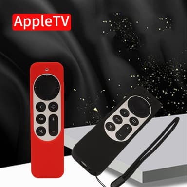 SKALO Apple TV 4K 2021 Control Shell med AirTag-holder - Sort
