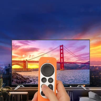 SKALO Apple TV 4K 2021 Control Shell med AirTag-holder - Sort