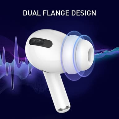AHASTYLE AirPods Pro 1/2 silikone Ørepropper med dobbelt design S+M+L - Hvid
