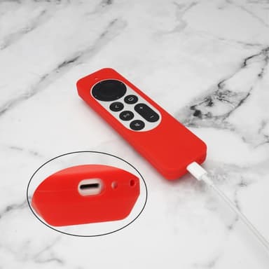 SKALO Apple TV 4K 2021 Control Shell med AirTag-holder - Sort