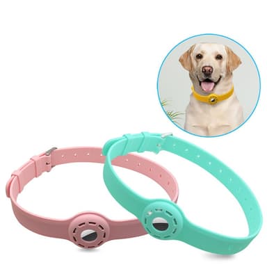 SKALO AirTag Holder Silicone Pet Collar - Turkis