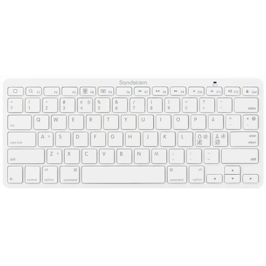Sandstrøm trådløs tastatur - hvid |
