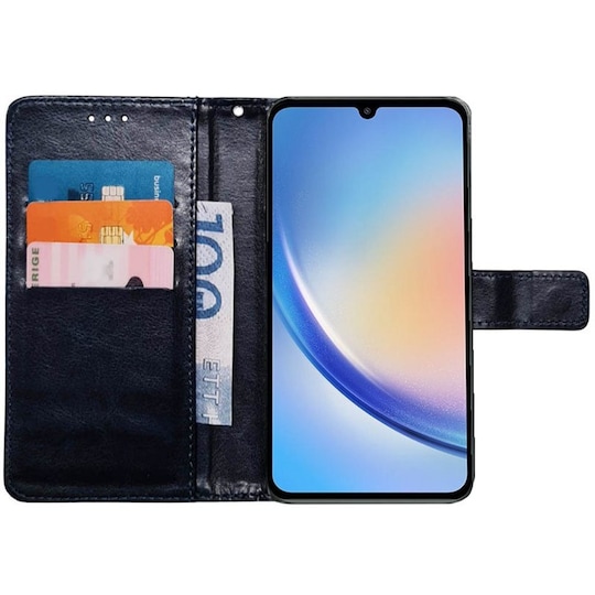 Wallet cover 3-kort Samsung Galaxy A24 4G - Mørkeblå