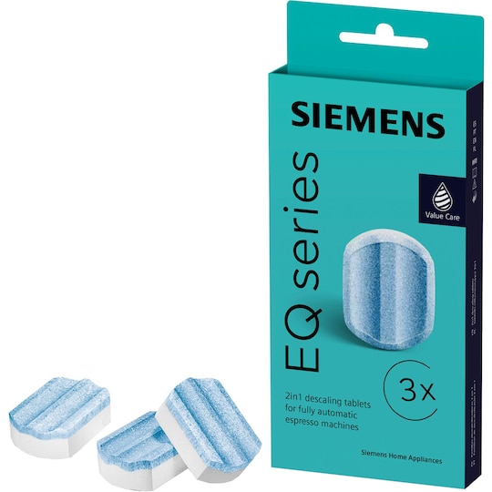 Siemens Espresso EQ Series afkalkningstabletter TZ80002B