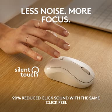 Logitech M240 Silent Bluetooth trådløs mus (hvid)