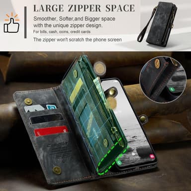 CASEME til Samsung Galaxy A54 5G 2-i-1 tegnebog taske - Sort