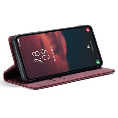 CASEME Retro Pung Taske til Samsung Galaxy A54 - Vinrød