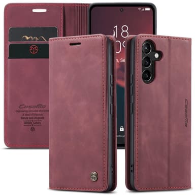 CASEME Retro Pung Taske til Samsung Galaxy A54 - Vinrød