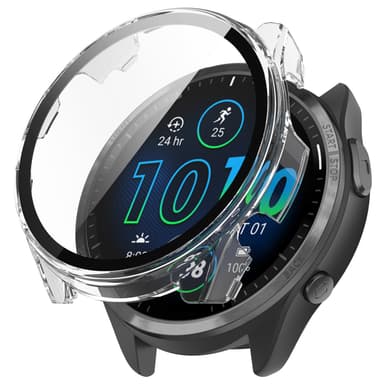 Smart urkasse med skærmbeskytter Gennemsigtig Garmin Forerunner 965