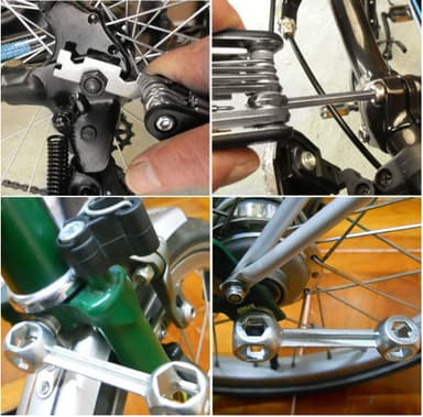 Cykelreparationssæt og cykeldækpumpe