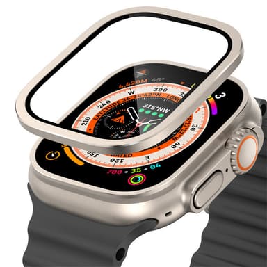 INF Smart urkasse med skærmbeskytter Sølv 49 mm Apple Watch 8
