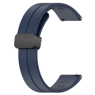 Urremme magnetisk spænde silikone Mørkeblå 20 mm Samsung Galaxy Watch 5/5 Pro/4/4 Classic/3 41 mm, Huawei Watch GT3 42 mm/GT2 42 mm, Huami Amazfit GTR 4 Mini/3/2 Mini, Garmin Forerunner 245/245 Music