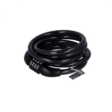 Forever Outdoor Cykellås med kabel og kode KYL-100, Sort