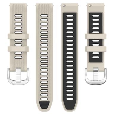 Klockarmband silikon Cremefarvet Garmin Forerunner 265 / 265 Music / 255 / 255 Music / Venu 2 / Vivoactive 4