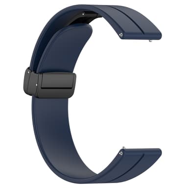 Urremme magnetisk spænde silikone Mørkeblå 20 mm Samsung Galaxy Watch 5/5 Pro/4/4 Classic/3 41 mm, Huawei Watch GT3 42 mm/GT2 42 mm, Huami Amazfit GTR 4 Mini/3/2 Mini, Garmin Forerunner 245/245 Music