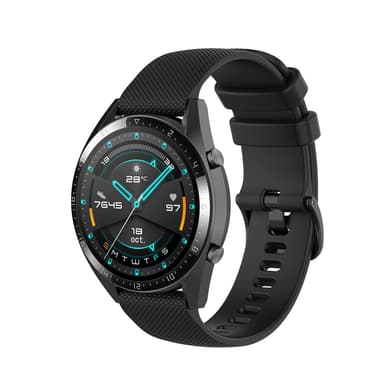 INF Urrem silikone Sort Honor Watch GS 3i/GS3/GS Pro/Magic Watch 2 46 mm/Magic Watch 1st Gen/Watch Dream, Huawei Watch GT3 SE/Watch Buds/GT Runner/Watch 3/3 Pro
