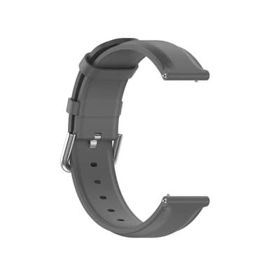 INF Urrem i ægte læder Grå 22 mm Samsung Galaxy Watch 3 45 mm/Gear S3 Classic, Frontier, Huawei Watch Buds/GT Runner/GT2 Pro, Xiaomi Watch S1 Pro, Garmin Forerunner 255/Vivoactive 4