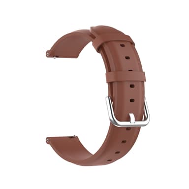INF Urrem i ægte læder Brun 20 mm Samsung Galaxy Watch 5/5 Pro/4/4 Classic/3 41 mm, Huawei Watch GT3 42 mm/GT2 42 mm, Huami Amazfit GTR 4 Mini/3/2 Mini, Garmin Forerunner 245/245 Music