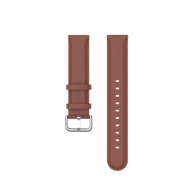 INF Urrem i ægte læder Brun 20 mm Samsung Galaxy Watch 5/5 Pro/4/4 Classic/3 41 mm, Huawei Watch GT3 42 mm/GT2 42 mm, Huami Amazfit GTR 4 Mini/3/2 Mini, Garmin Forerunner 245/245 Music